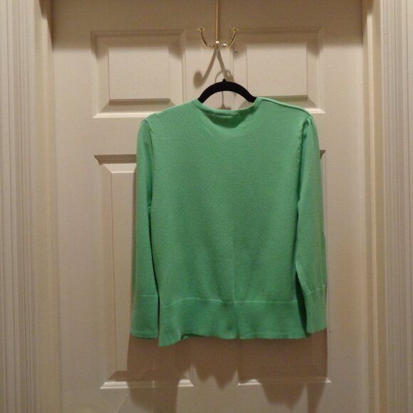 Pretty lime green cardigan with classic button front and long sleeves - Picture 3 of 3